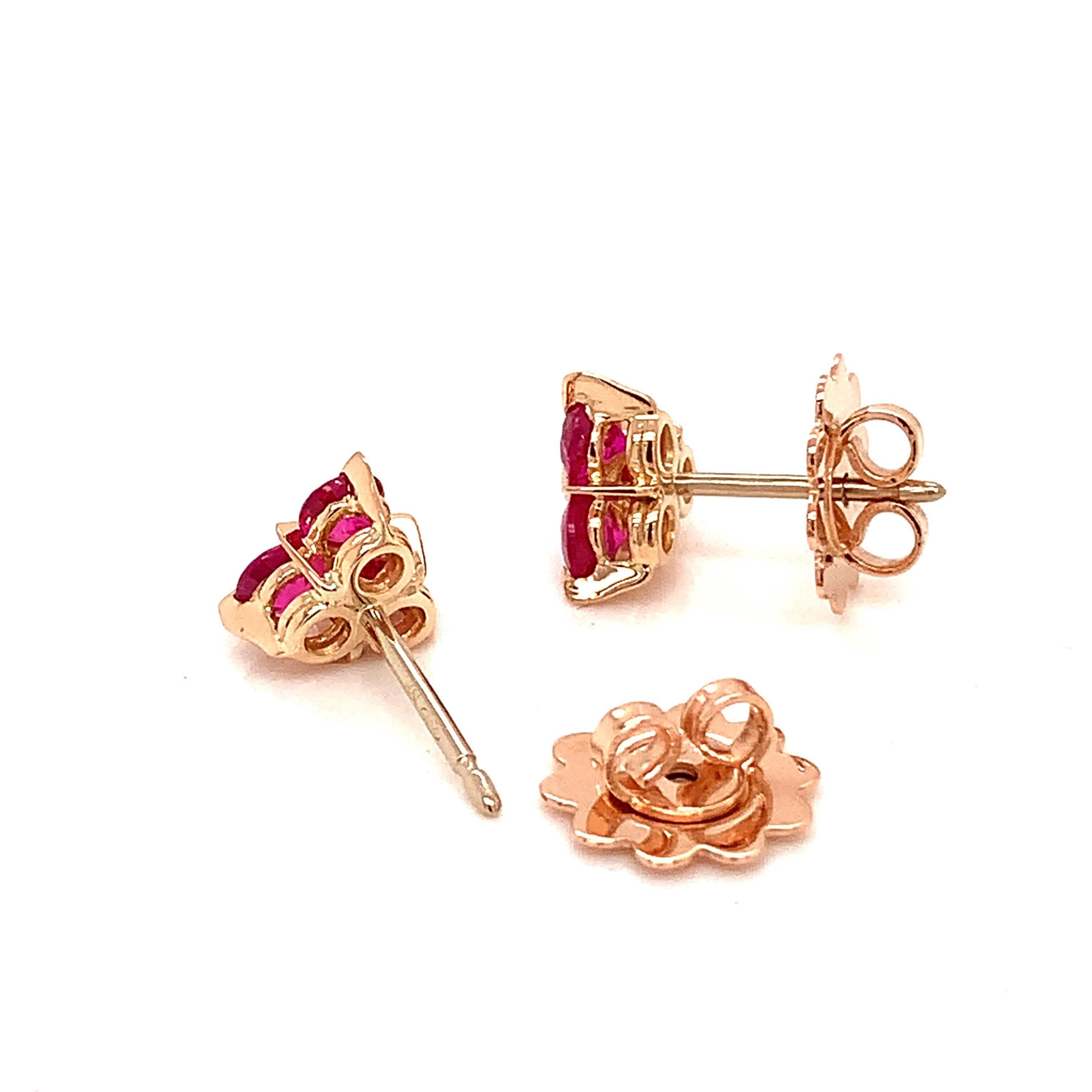 18 Karat Pink Gold Pink Sapphires Garavelli Earrings 1