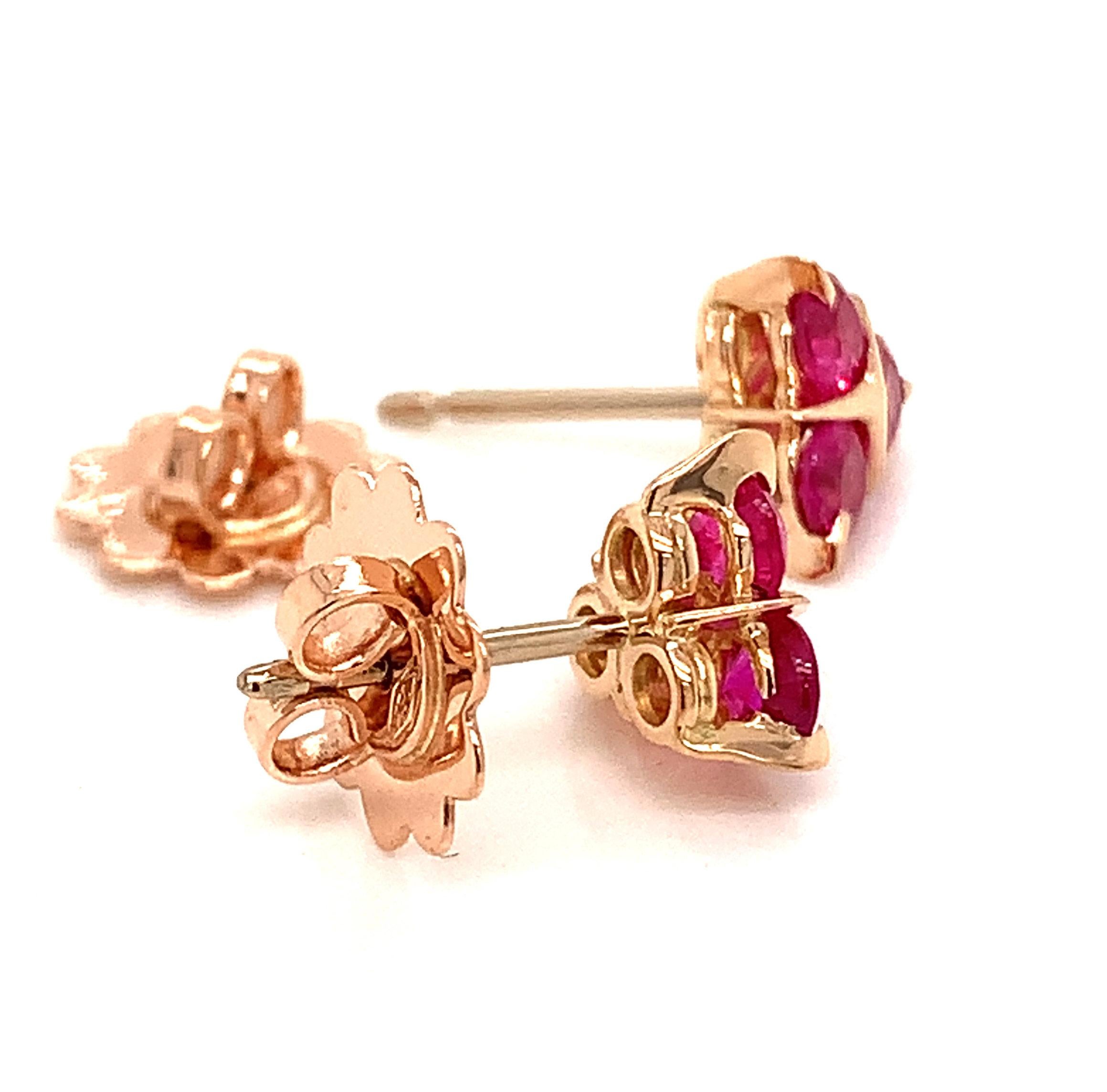 18 Karat Pink Gold Pink Sapphires Garavelli Earrings 2