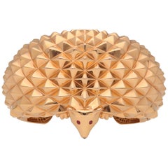 or rose 18 carats Rubis Saphir noir Boucheron Hans Hedgehog Bangle