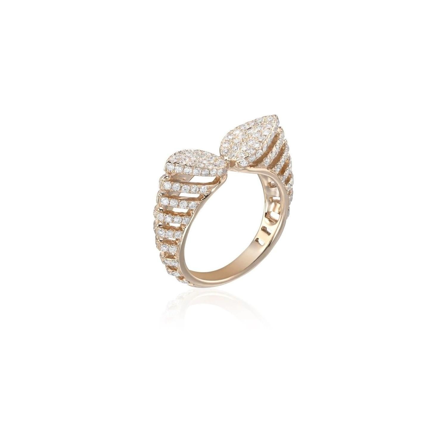 AS29
This statement 18kt rose gold Spine diamond pinky ring from AS29 is simply striking. 
Total Carat Weight: 0.7 cts.



