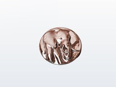 18 Karat Pink Gold Vermeil Elephant Signet Ring