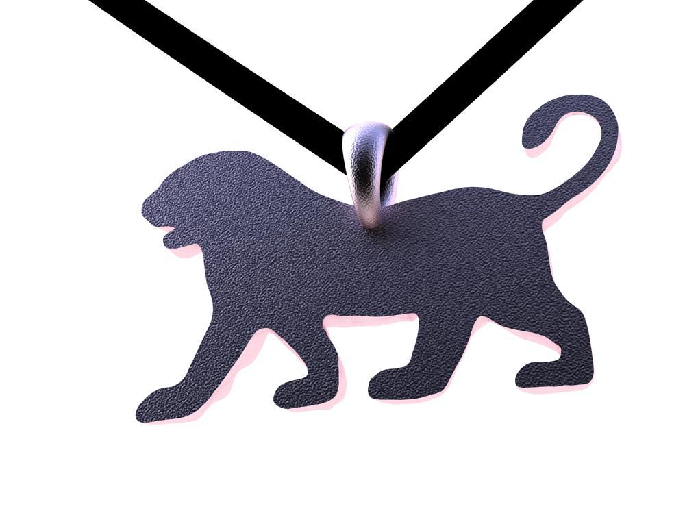 18 Karat Pink Gold Vermeil Persepolis Lion Pendant Necklace For Sale 2