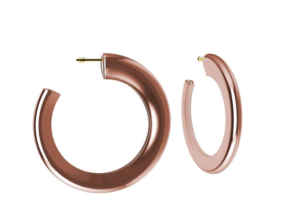 rose gold teardrop hoop earrings