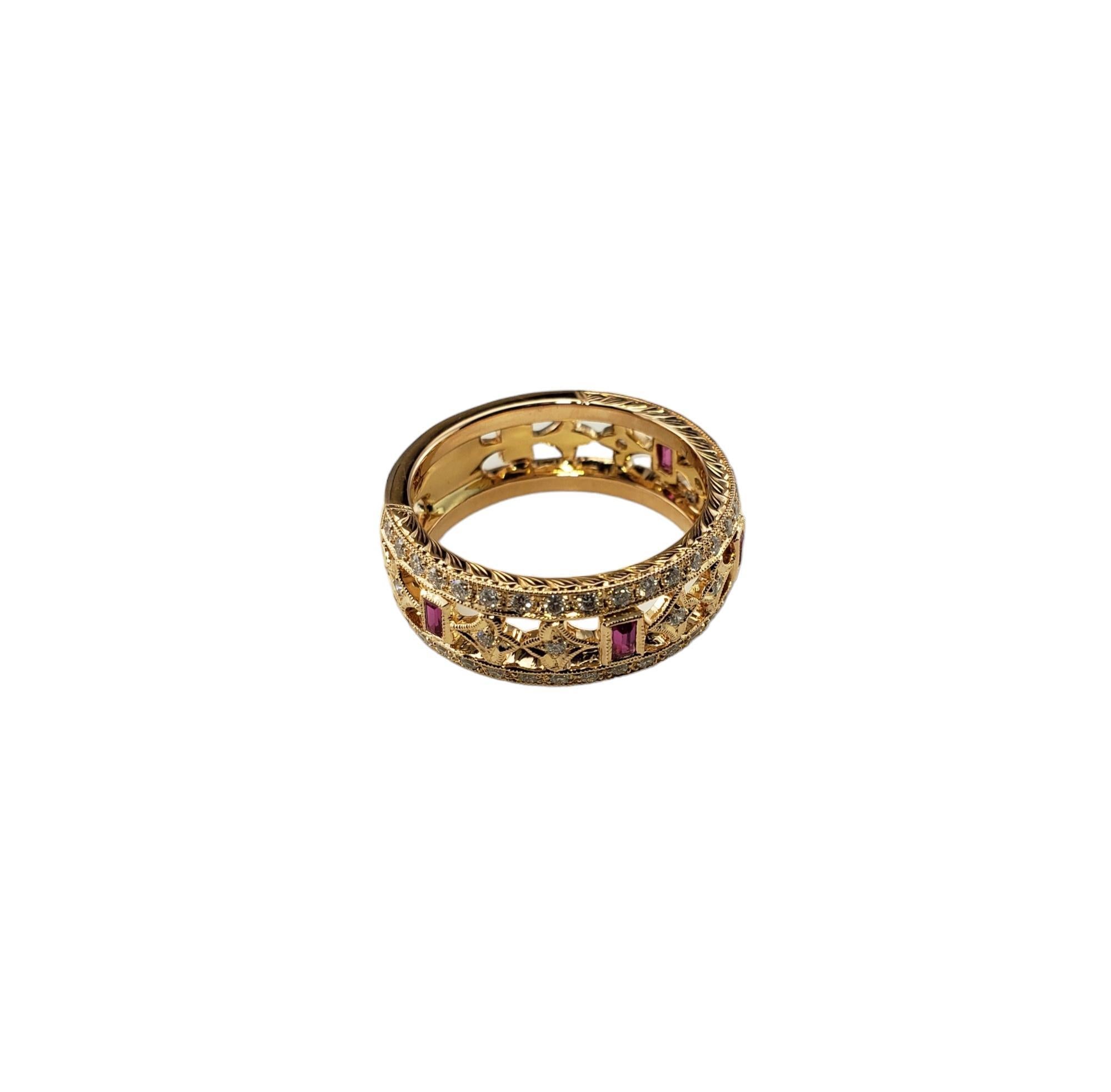 Taille émeraude Bague en saphir rose 18 carats et diamant taille 6,25 n°15728 en vente