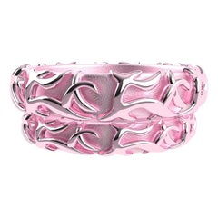 18 Karat Pink Wedding Ring Set