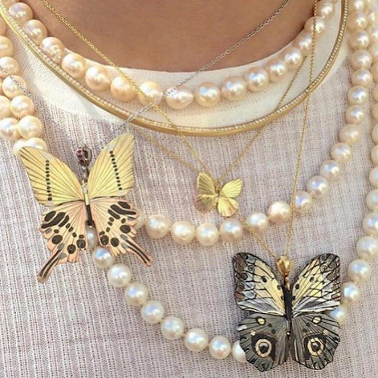 large gold butterfly necklace