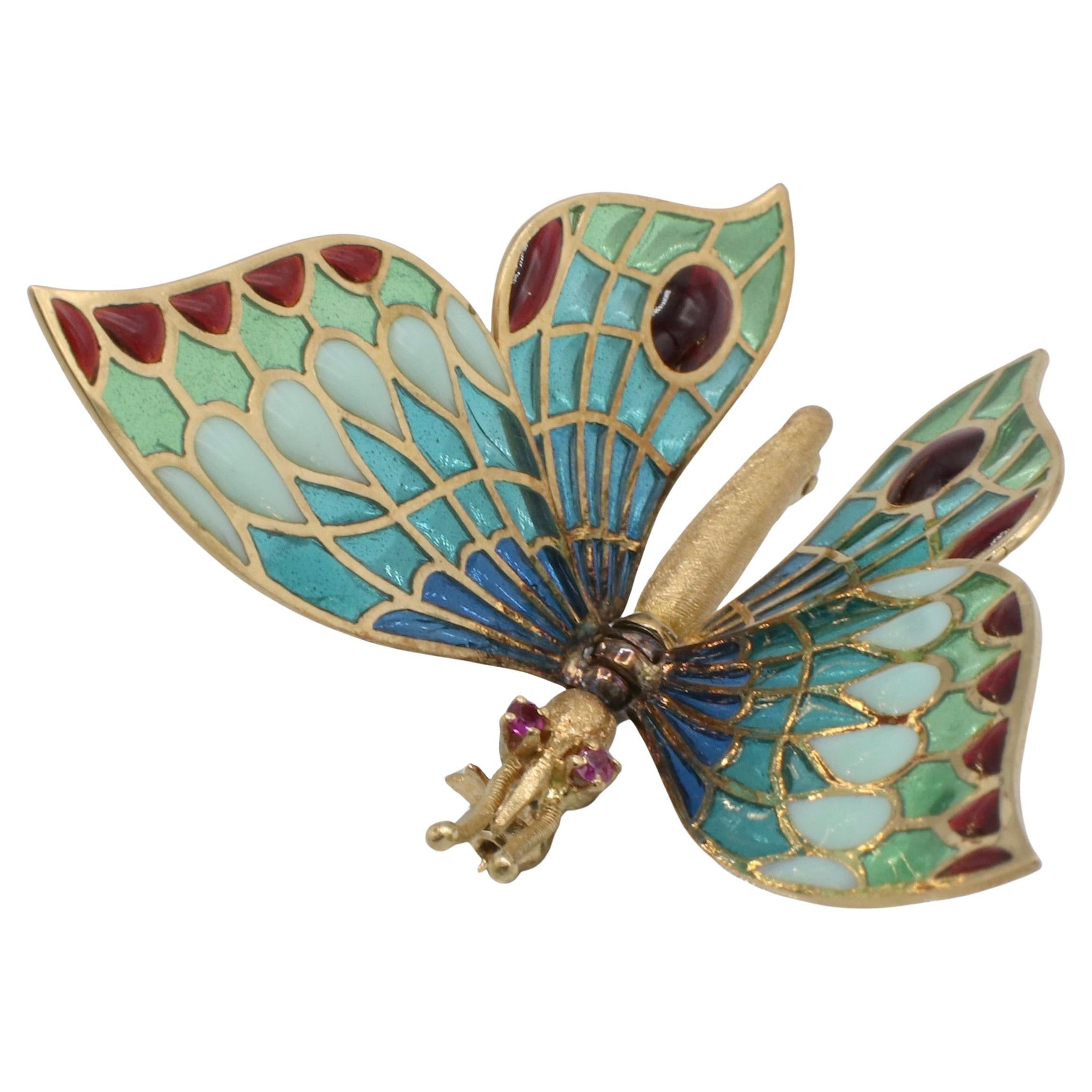 Broche de mariposa móvil articulado con esmalte de rubí de 18 quilates Plique-a-Jour
Metal: oro amarillo de 18 quilates
Peso: 8.9 gramos
Dimensiones: 2,5 x 1,5 pulgadas
Nota: Las alas son móviles (suben y bajan)
ATD F35000272
