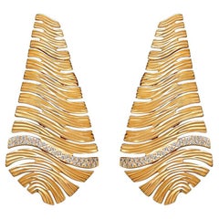 Orecchini in oro rosa 18 carati con diamanti Vs-Gh