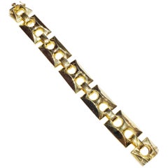 18 Karat Retro-Periode Chunky Gold-Armband