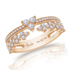 18 Karat Reverie Pink Gold Ring with Vs-Gh Diamonds