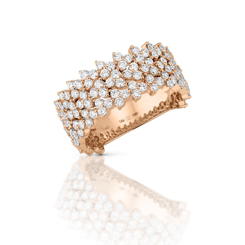 For Sale:  18 Karat Reverie Pink Gold Ring with Vs-Gh Diamonds 3