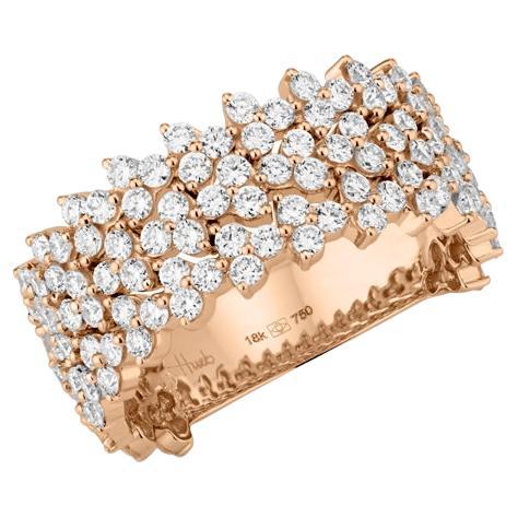 For Sale:  18 Karat Reverie Pink Gold Ring with Vs-Gh Diamonds