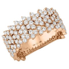 18 Karat Reverie Pink Gold Ring with Vs-Gh Diamonds
