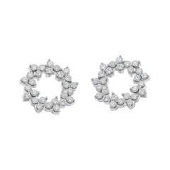 18 Karat Reverie White Gold Earring with Vs Gh Diamonds