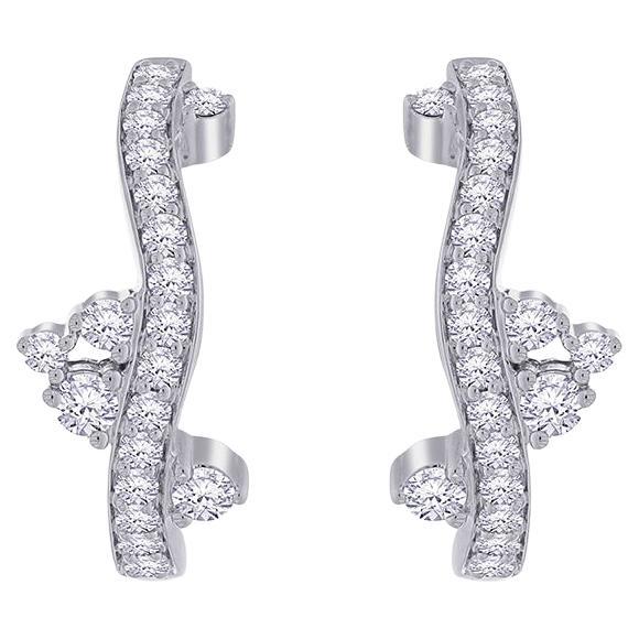 18 Karat Reverie White Gold Earring with Vs-Gh Diamonds For Sale