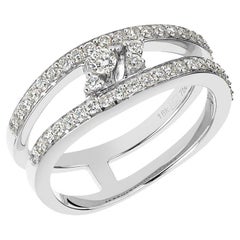 18 Karat Reverie White Gold Ring with Vs-Gh Diamonds