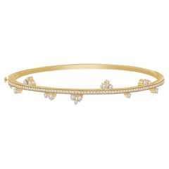 18 Karat Reverie Yellow Gold Bracelet/bangle With Vs-Gh Diamonds