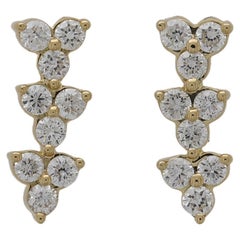18 Karat Reverie Yellow Gold Earring with Vs Gh Diamonds