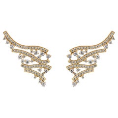 18 Karat Reverie Yellow Gold Earring With Vs-Gh Diamonds