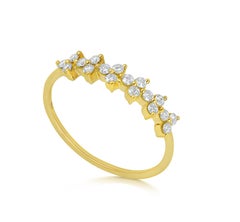18 Karat Reverie Yellow Gold Ring with Vs Gh Diamonds