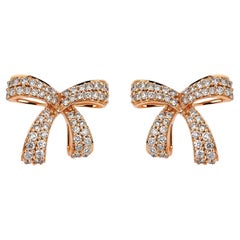 18 Karat Romance Pink Gold Earring With Vs-Gh Diamonds