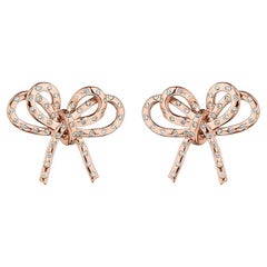 18 Karat Romance Pink Gold Earring With Vs-Gh Diamonds