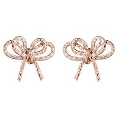 18 Karat Romance Pink Gold Earring With Vs-Gh Diamonds