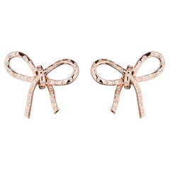 18 Karat Romance Pink Gold Earring With Vs-Gh Diamonds