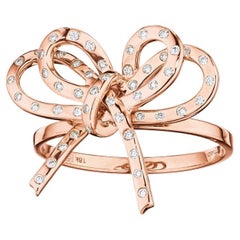 18 Karat Romance Pink Gold Ring with Vs-Gh Diamonds