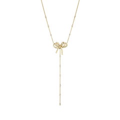 18 Karat Romance Yellow Gold Necklace With Vs-Gh Diamonds