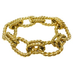 Bracelet à maillons ovales en corde 18 carats