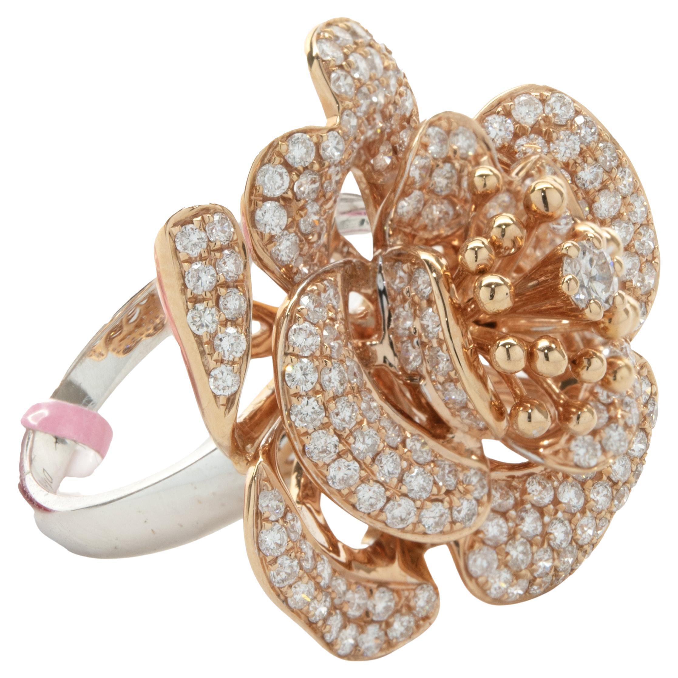 Akillis Python Armor Ring 18 Karat Rose Gold White Diamonds For Sale at ...