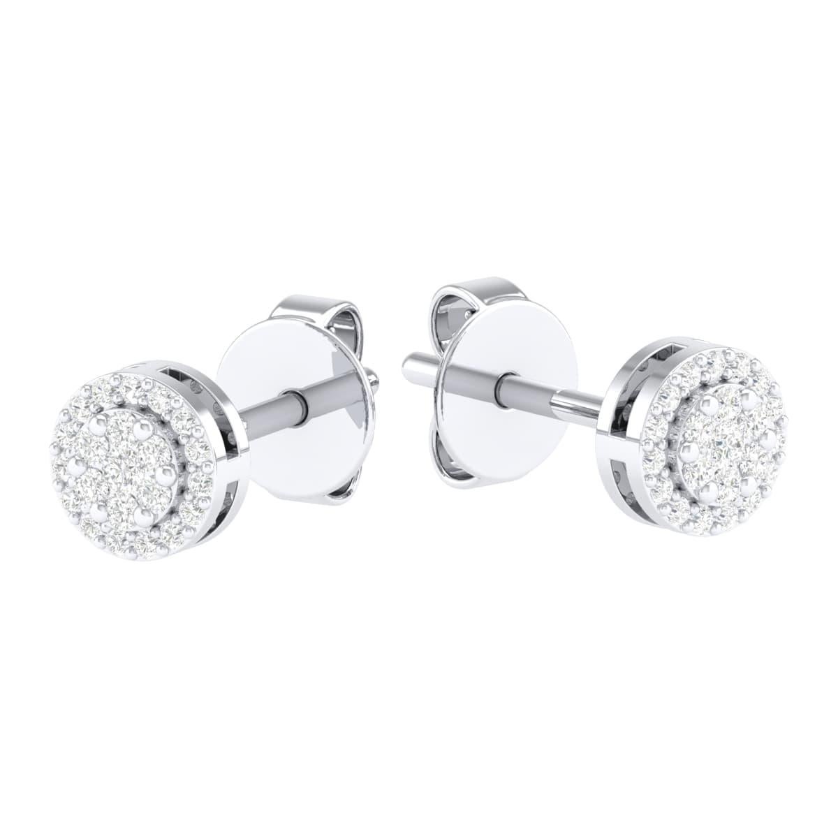 Contemporary 18 Karat Rose Gold 0.19 Carat Ruby Cocktail Stud Earrings For Sale