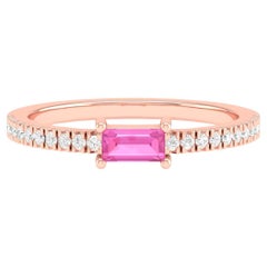 18 Karat Rose Gold 0.4 Carat Pink Sapphire Infinity Band Ring