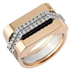 18 Karat Rose Gold, 0.40 Carat Diamond, Diana Ring