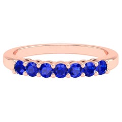 18 Karat Rose Gold 0.5 Carat Sapphire Infinity Band Ring