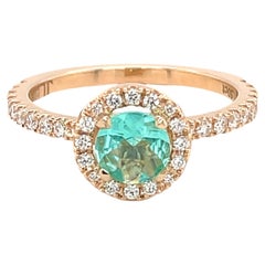 18 Karat Rose Gold 0.50 Carat Paraiba Tourmaline Solitaire Ring by Jochen Leën