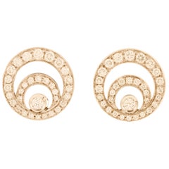 18 Karat Rose Gold 0.59 Carat Fancy Diamonds Lobe/Stud Earrings