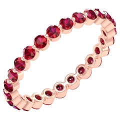 18 Karat Rose Gold 0.75 Carat Ruby Infinity Band Ring