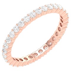 18 Karat Rose Gold 0.85 Carat Diamond Eternity Ring