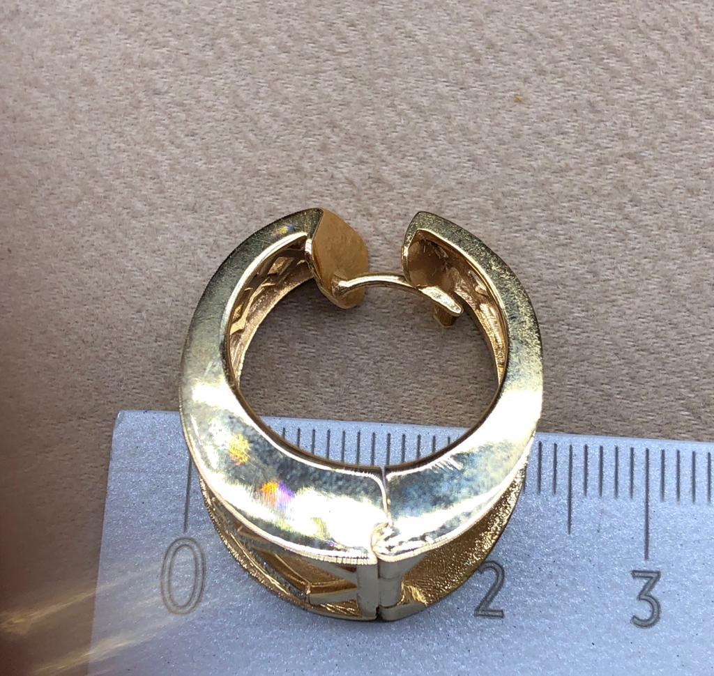 18 Karat Rose Gold 1.27 Carat Diamond Hoop Earrings In New Condition For Sale In Findikli, Beyoglu