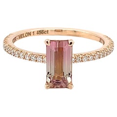 18 Karat Rose Gold 1.46 Ct Watermelon Tourmaline Solitaire Ring by Jochen Leën