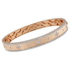 18 Karat Rose Gold 2.17 Cttw VS Clarity, F-G Color Diamond Bangle Bracelet