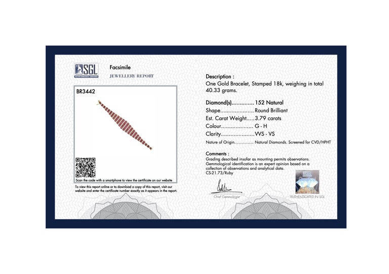 18K Rose Gold 21.73 Carat Mozambique Ruby Baguette Diamond Contemporary ...