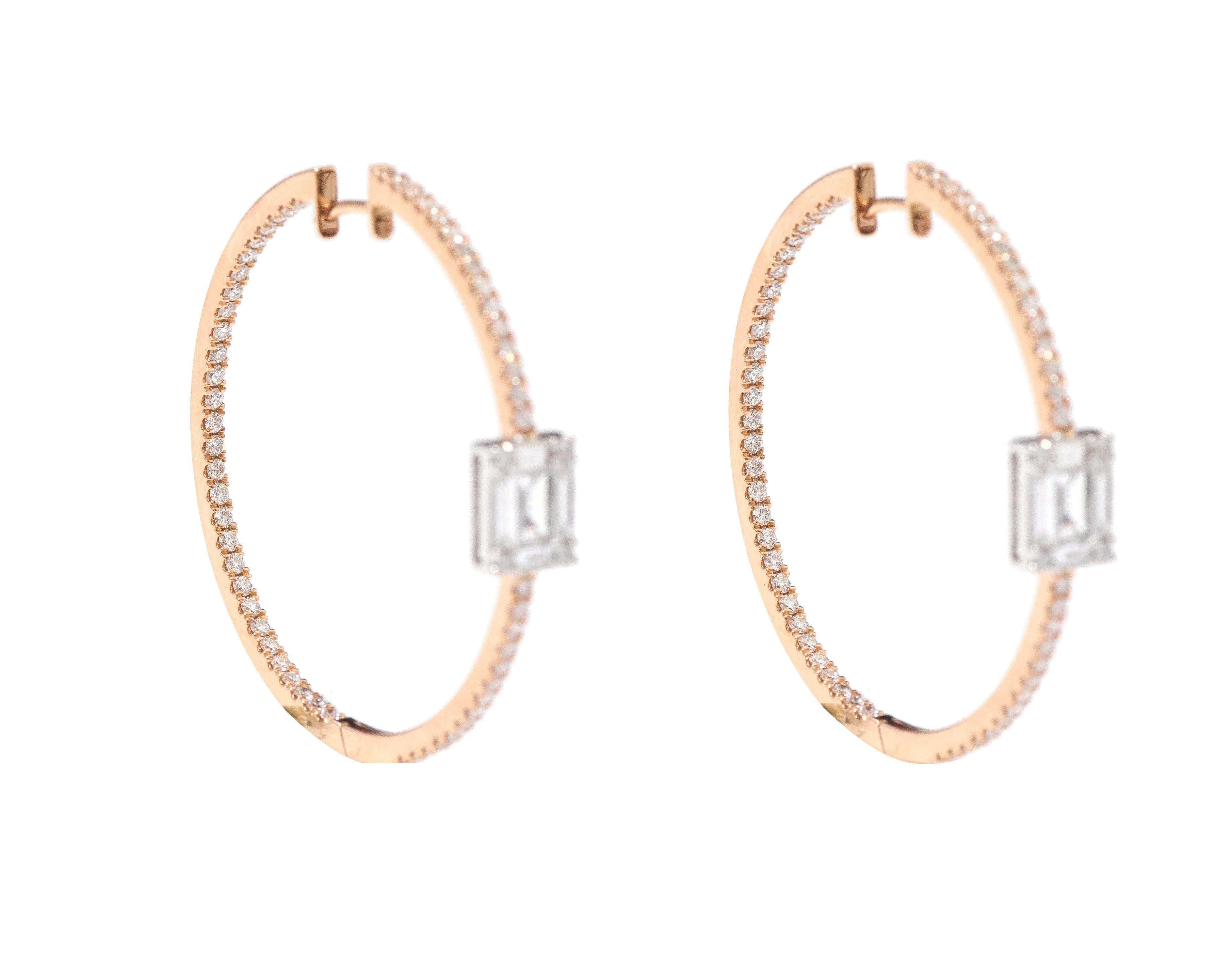 Modern 18 Karat Rose Gold 2.18 Carat 