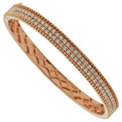 18 Karat Rose Gold 2.24 Carat Diamond Bangle Bracelet