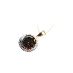 18 Karat Rose Gold 4.2 Karat Diamond Pendant