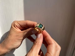 18 Karat Rose Gold 5 Karat Tourmaline 0.28 Karat White Diamond Cocktail Ring