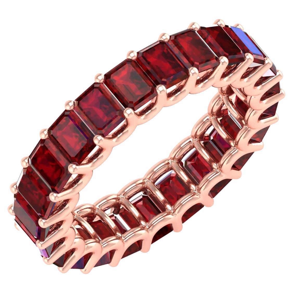 18 Karat Rose Gold 5.39 Carat Ruby Solitaire Ring For Sale