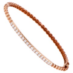 18 Karat Rose Gold, .62 Carat Diamond Bangle Bracelet